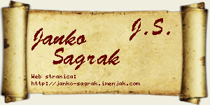 Janko Sagrak vizit kartica